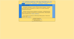 Desktop Screenshot of annanpalonkonepaja.fi