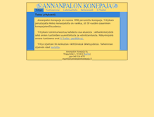 Tablet Screenshot of annanpalonkonepaja.fi